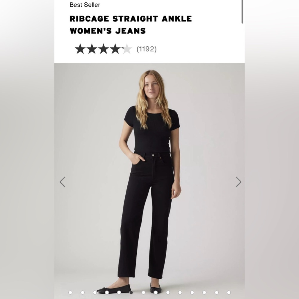 Levi’s Ribcage Straight Ankle Black Jeans